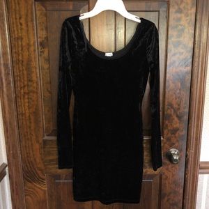 Black Velvet Mini Dress
